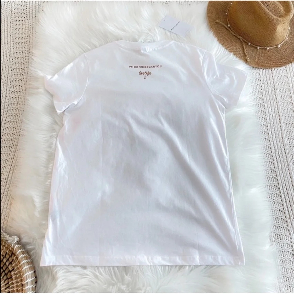 Rue De Seine Cowboys Make Better Lovers Tee White Brown Bridal Crewneck Nwt S — image 6 of 8